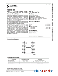 Datasheet ADC78H89CIMT manufacturer National Semiconductor